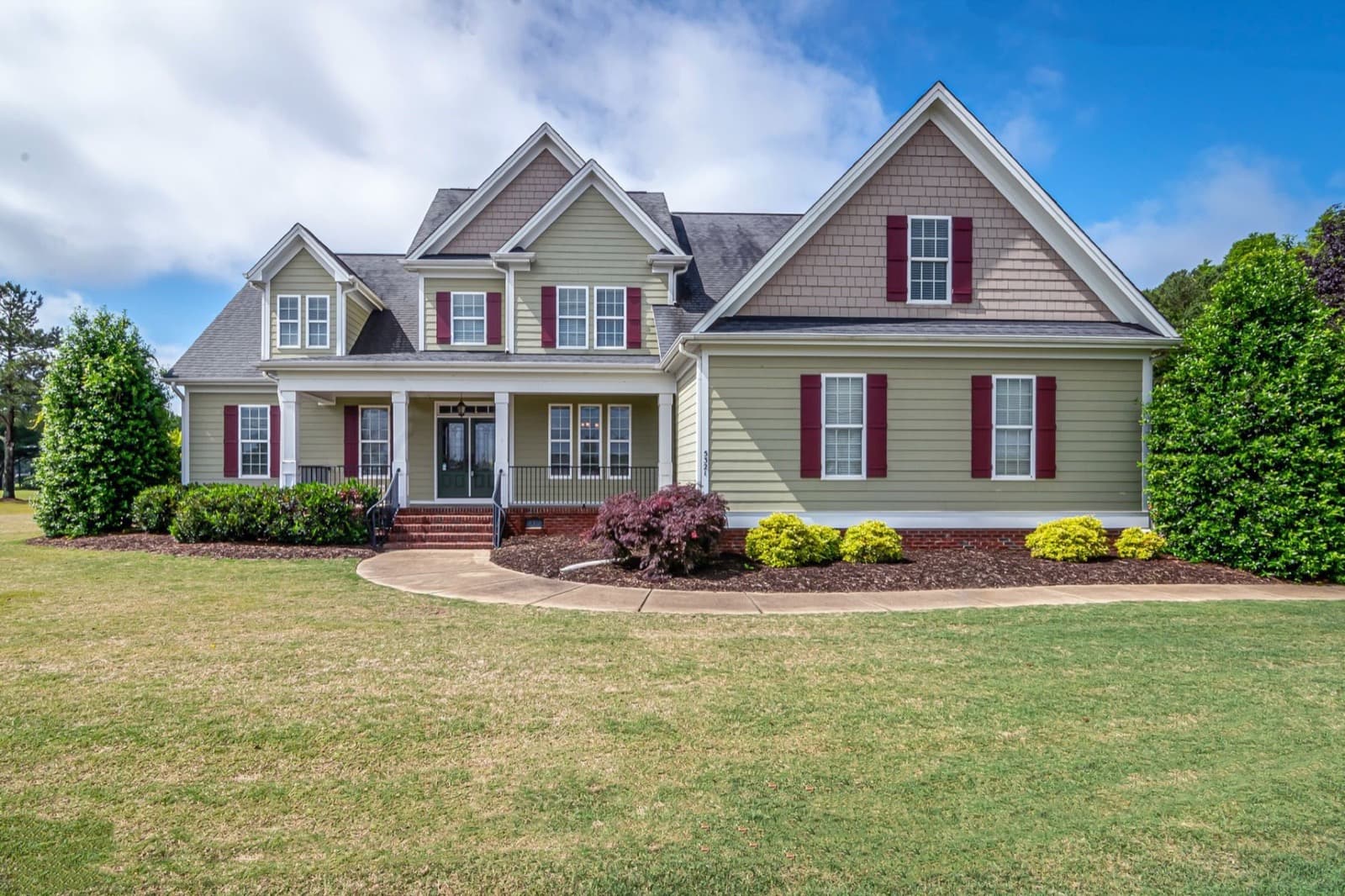 HVAC service in Cary, North Carolina: Brick home in a North Carolina neighborhood