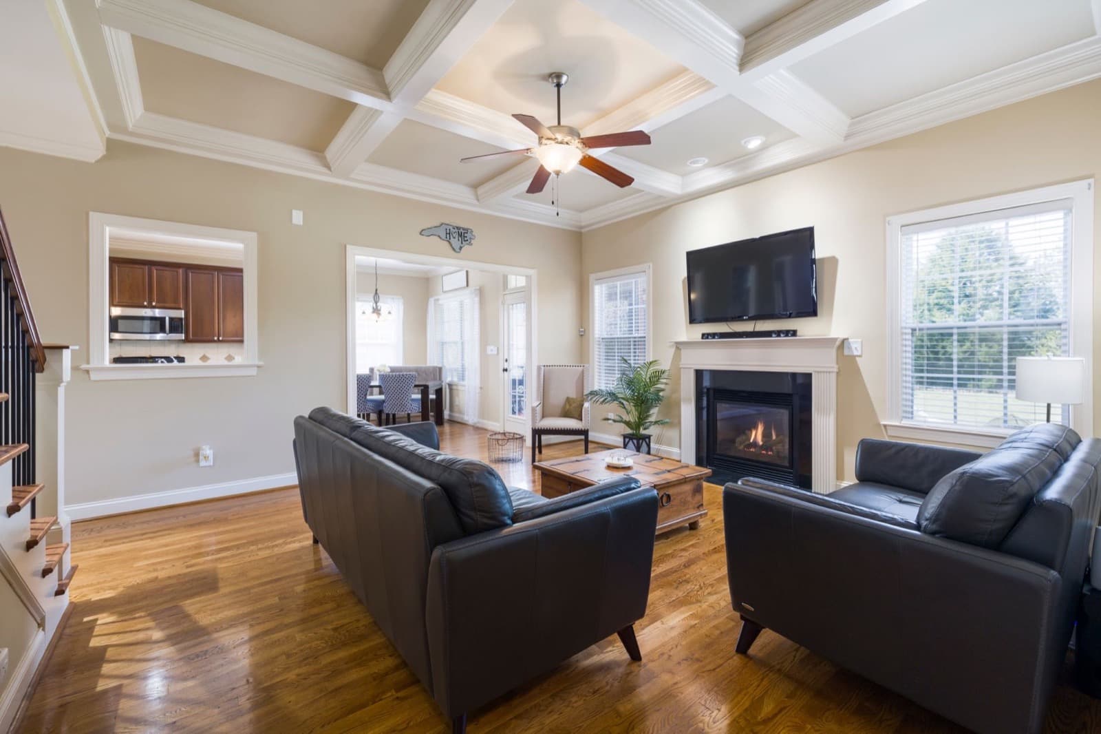 HVAC service in Knightdale, North Carolina: Cozy living room in a North Carolina home